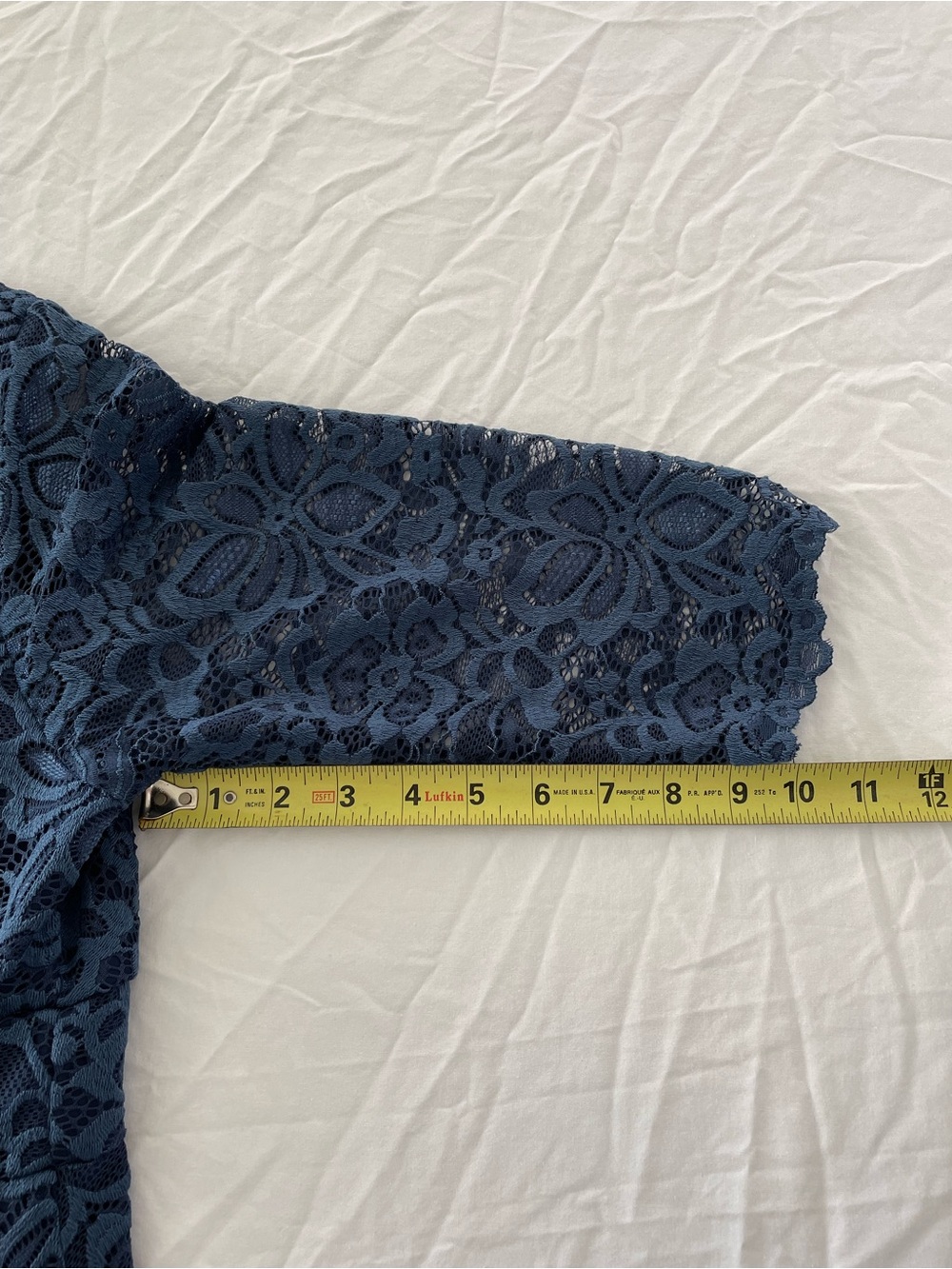 NWT Kiyonna Womens Plus Size Navy Blue Mademoiselle Lace A-Line Midi Dress 1X - Picture 7 of 10